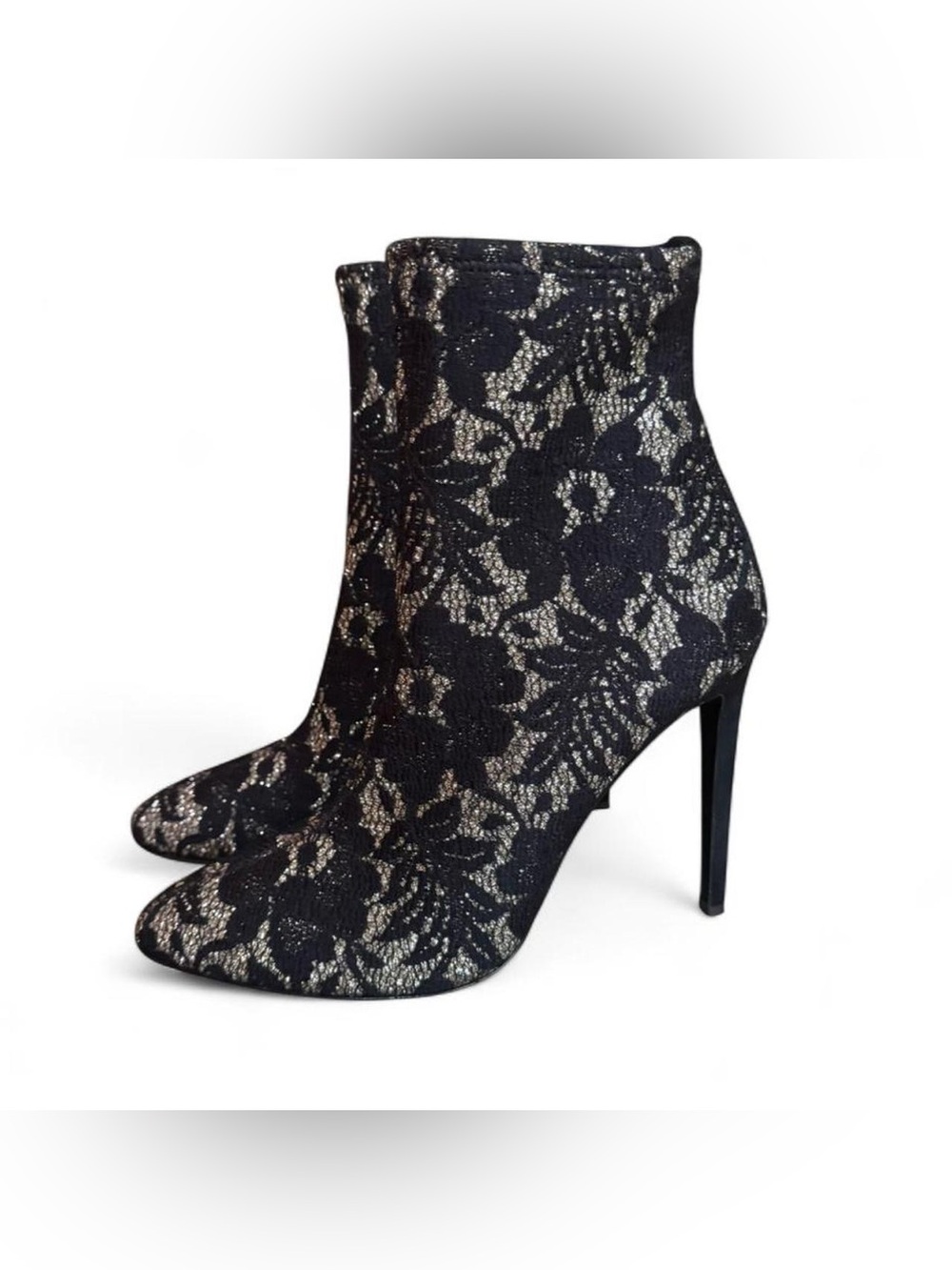 Giuseppe Zanotti Black and gold lace ankle boots with high heel size 42 - Picture 2 of 8